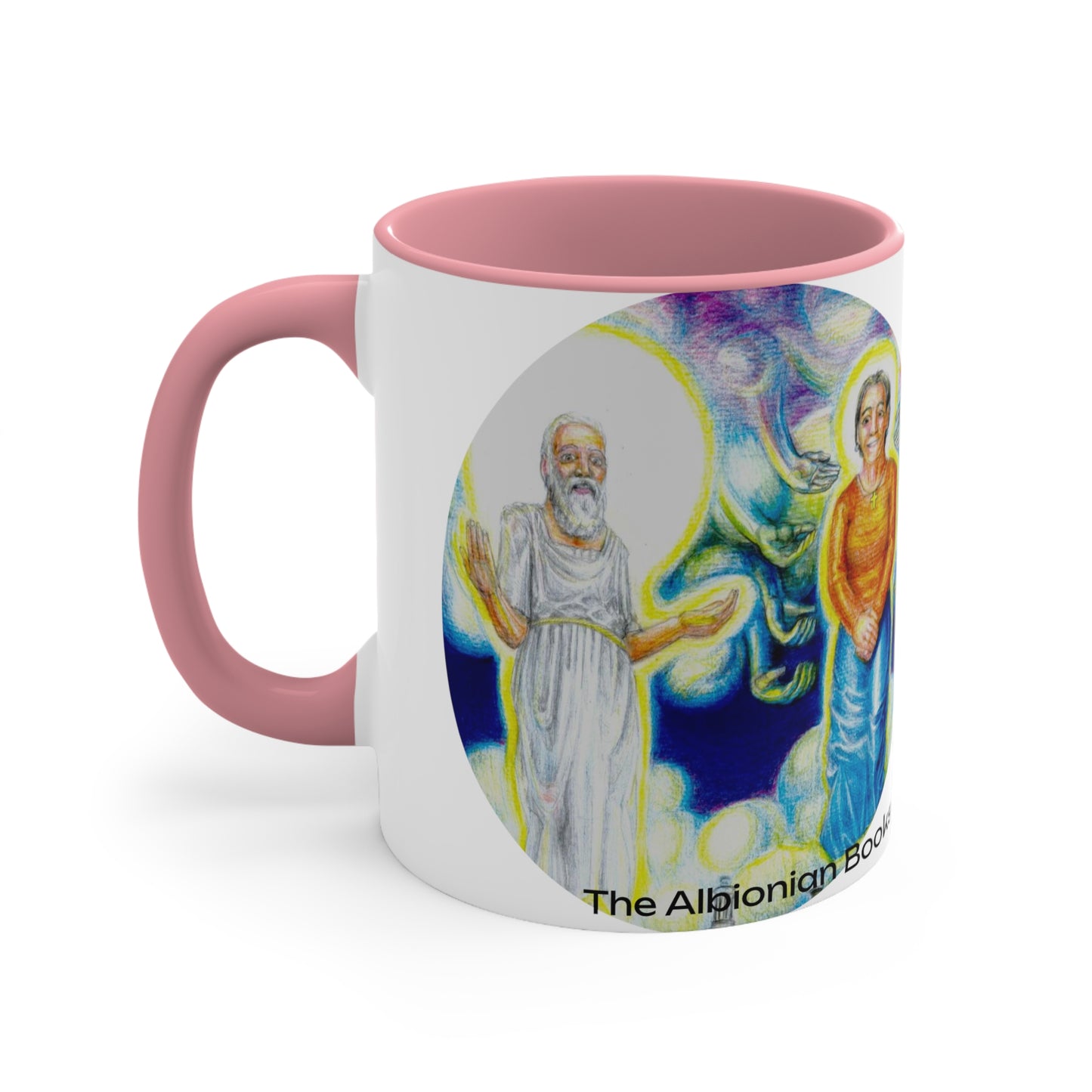 Accent Coffee Mug, 11oz with The Albionian Book of the Dead and Living motif