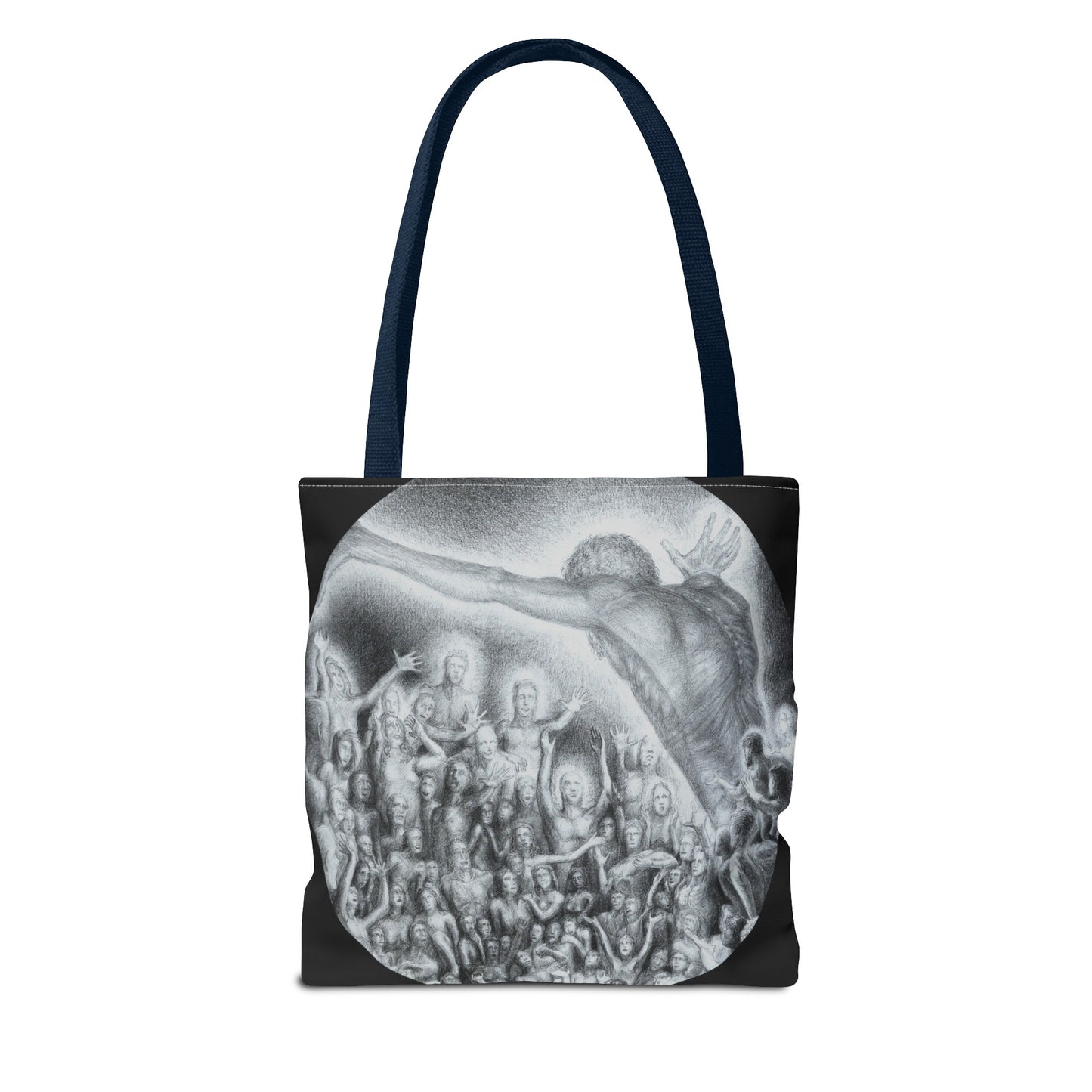 Tote Bag (AOP) with READY FOR YOUR AFTERLIFE MOTIF