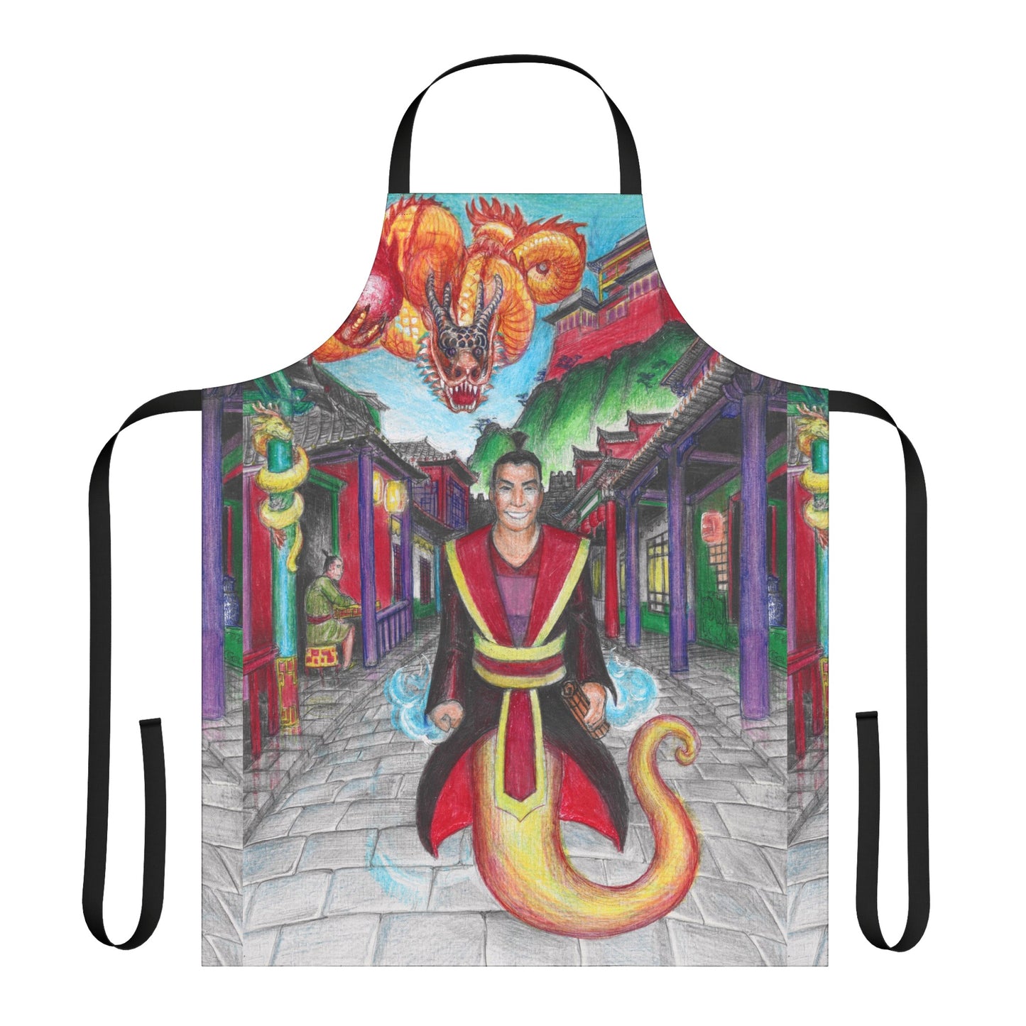 Apron, 5-Color Straps (AOP) with the Adventures of a King motif