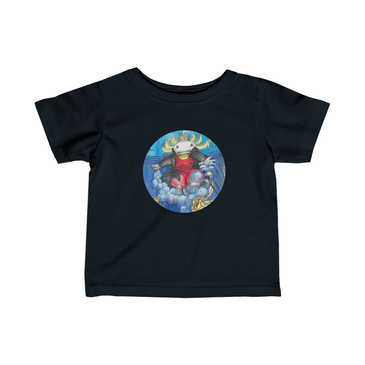 Infant Fine Jersey Tee with the Adventures of a King motif