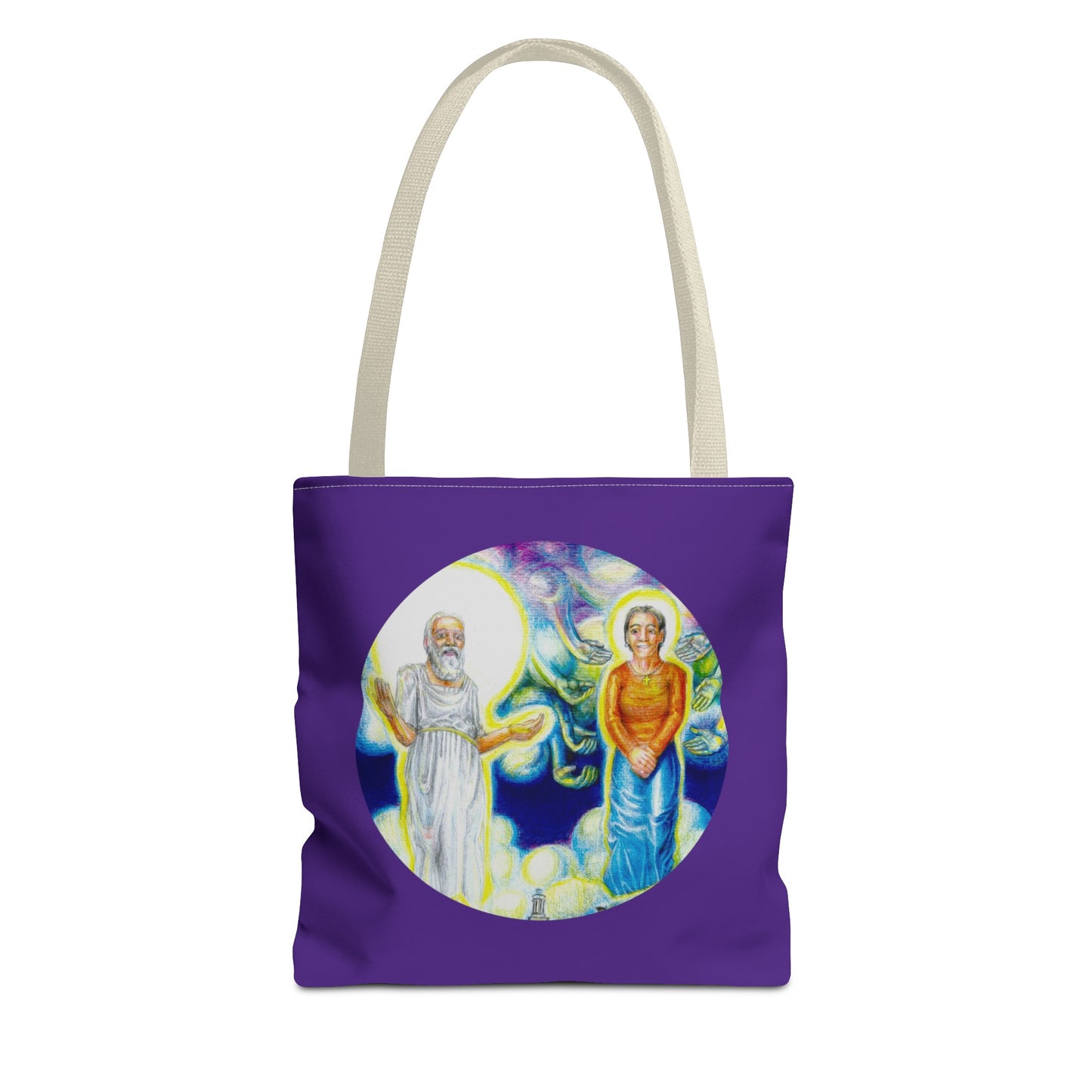 Tote Bag (AOP) with the Albionian Book of the Dead and Living motif