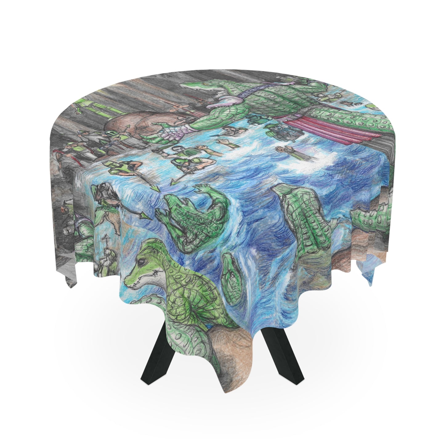 Tablecloth with the Adventures of a King motif