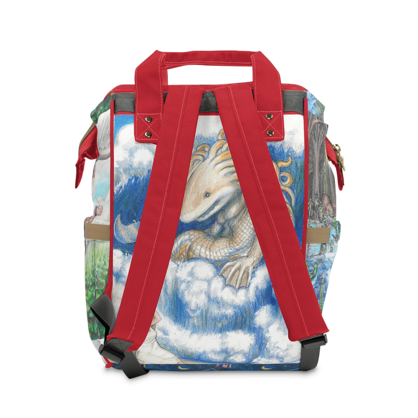 Multifunctional Diaper Backpack with Adventures of a King motif