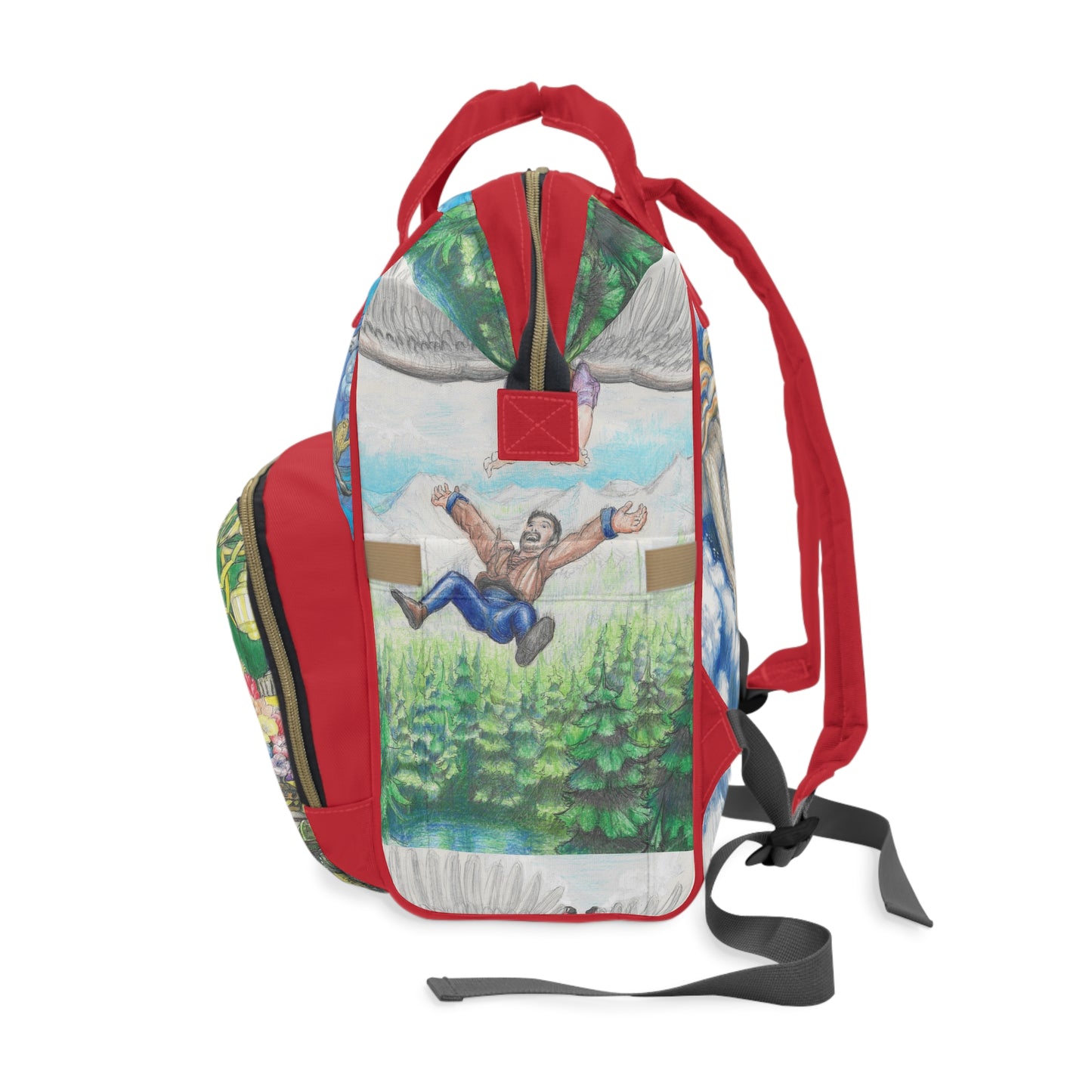 Multifunctional Diaper Backpack with Adventures of a King motif