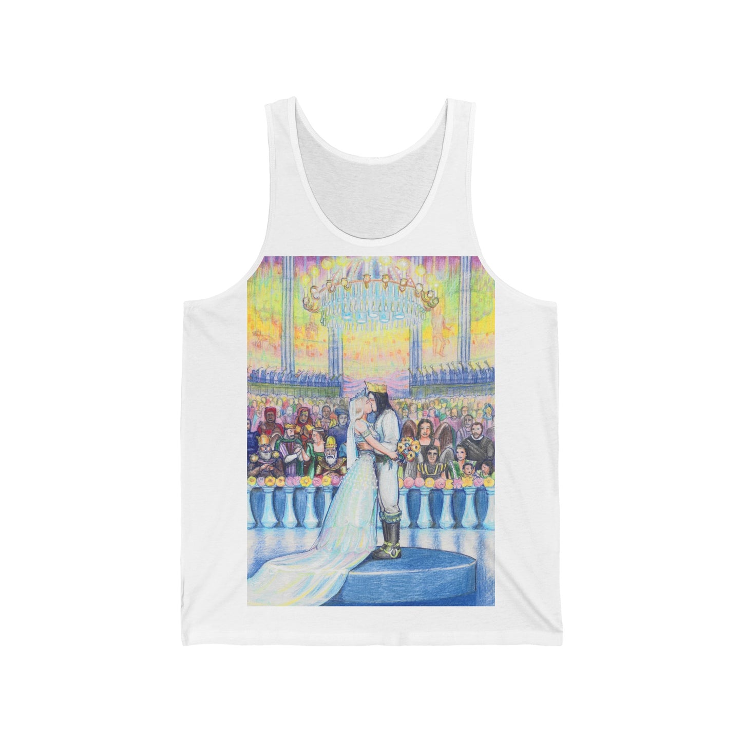 Unisex Jersey Tank with the adventures of a King motif