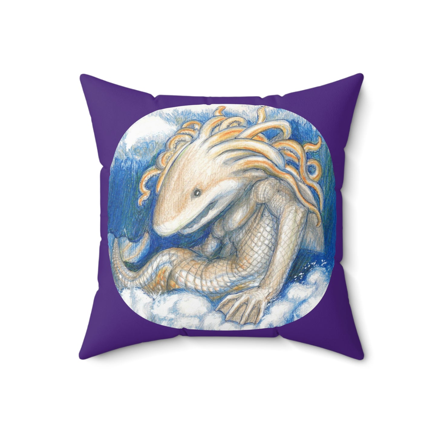 Spun Polyester Square Pillow with the