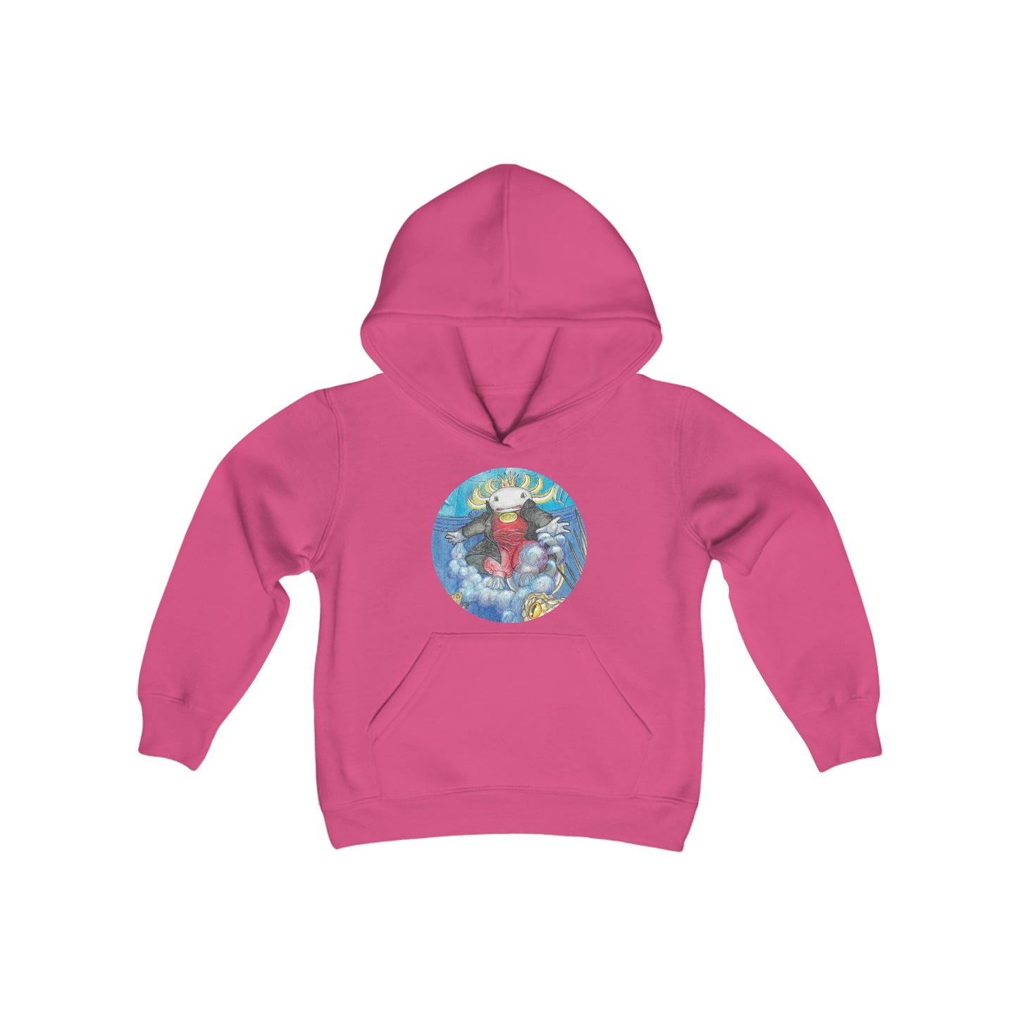 Youth Heavy Blend Hooded Sweatshirt with Adventures of a King motif