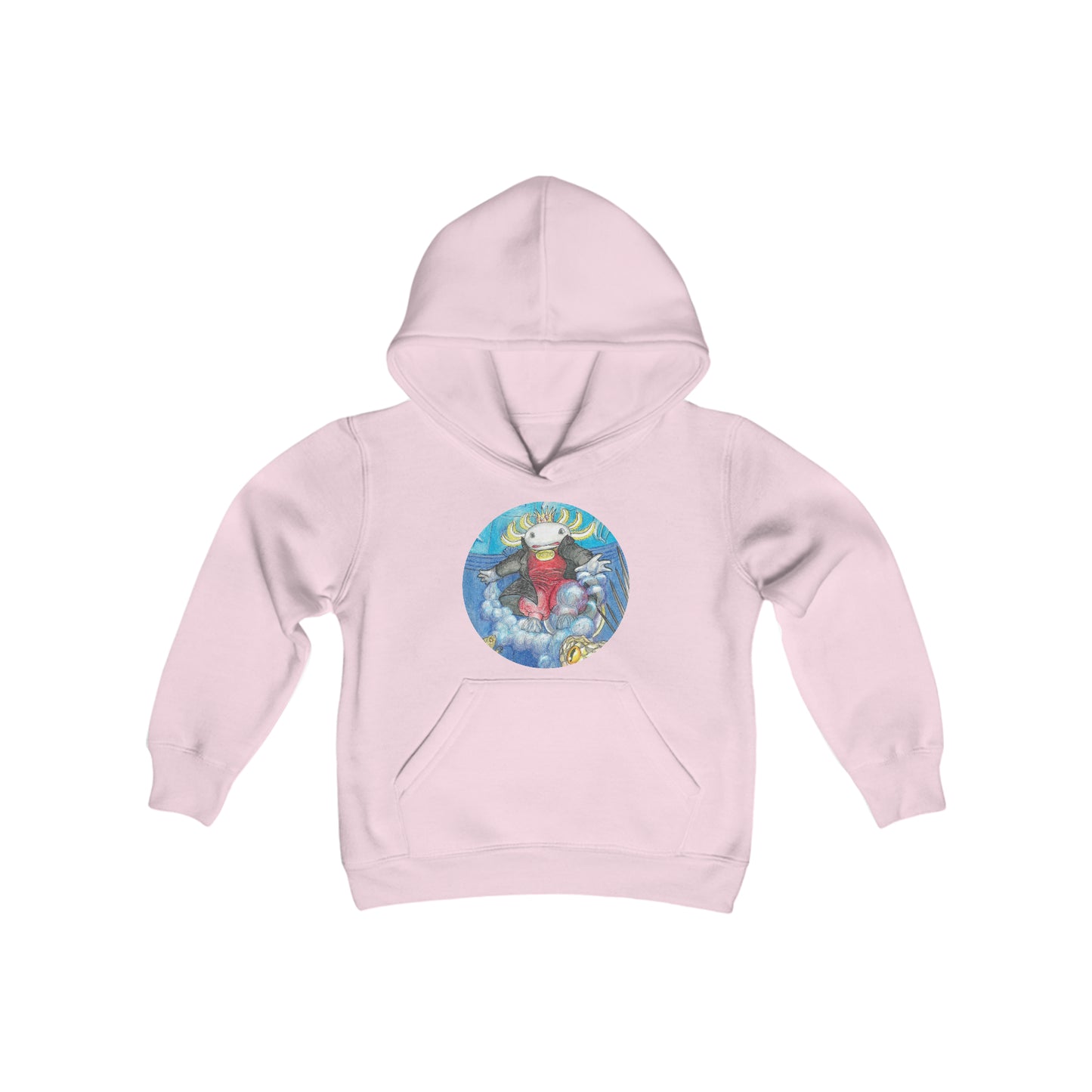 Youth Heavy Blend Hooded Sweatshirt with Adventures of a King motif