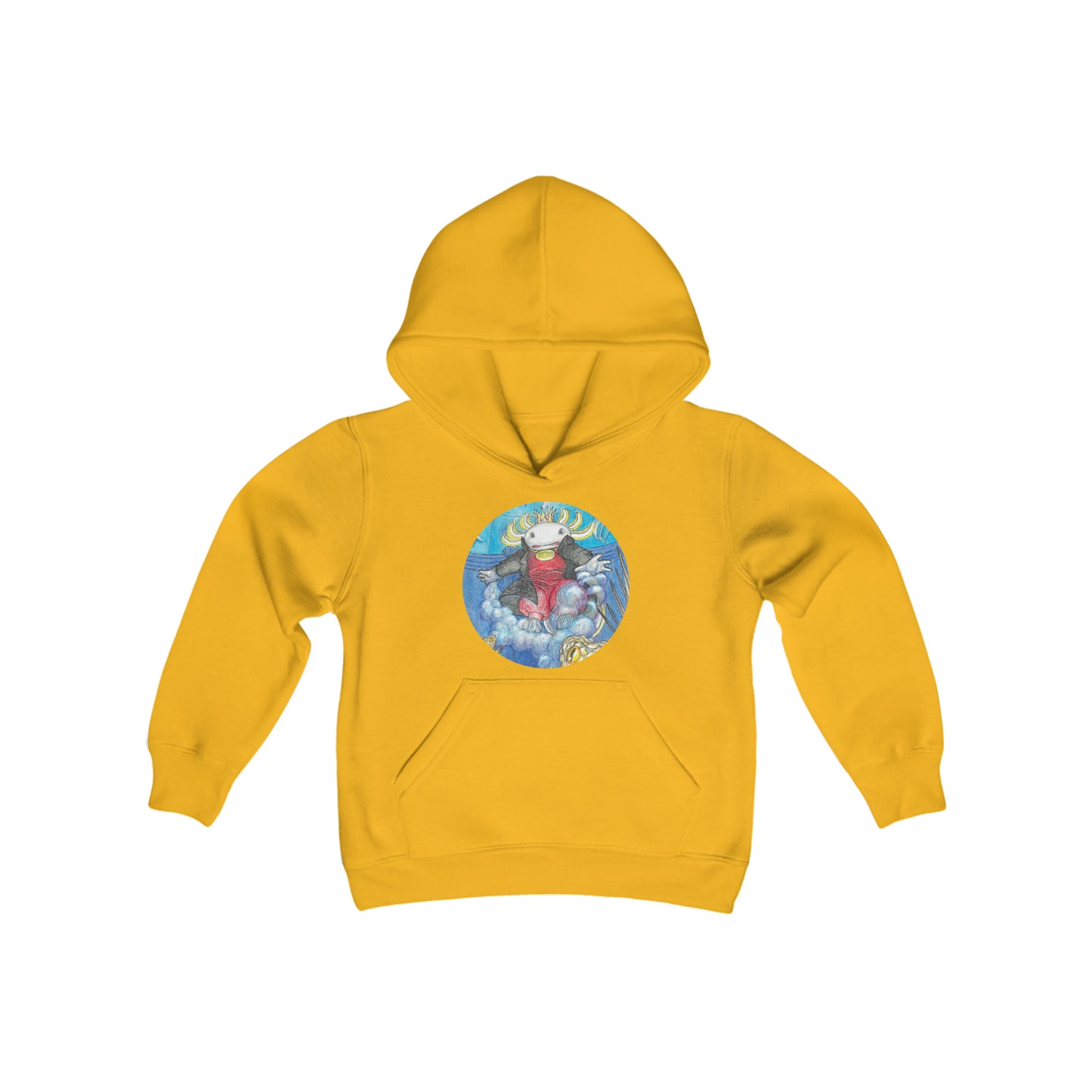 Youth Heavy Blend Hooded Sweatshirt with Adventures of a King motif