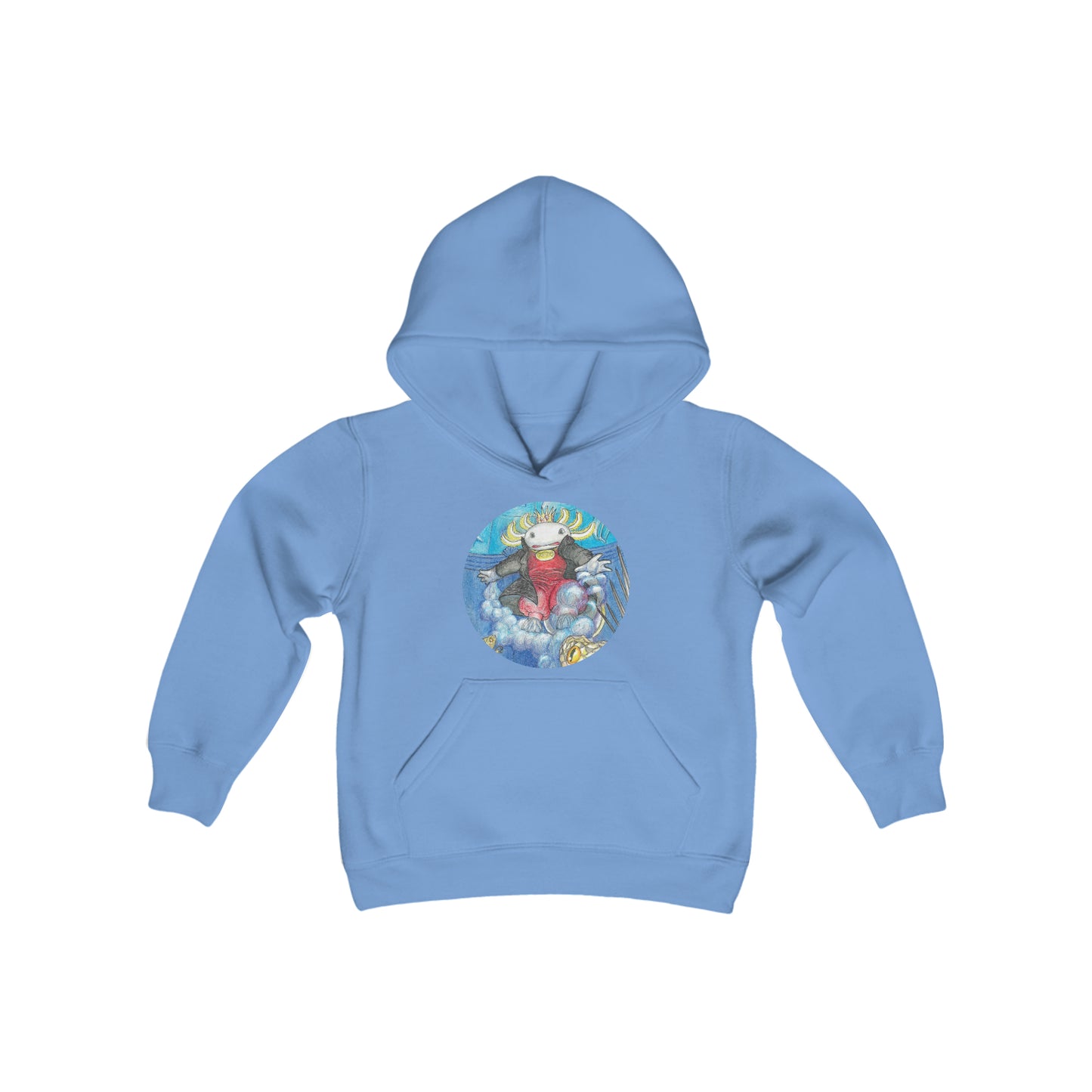 Youth Heavy Blend Hooded Sweatshirt with Adventures of a King motif