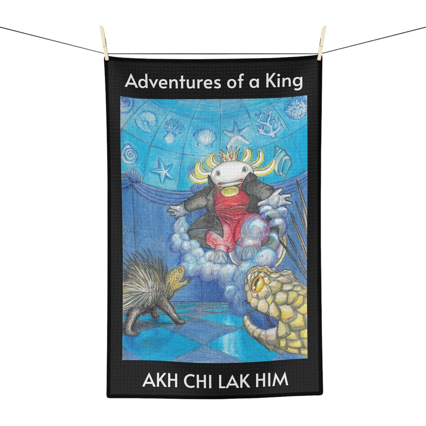 Microfiber Tea Towel with the Adventures of a King motif