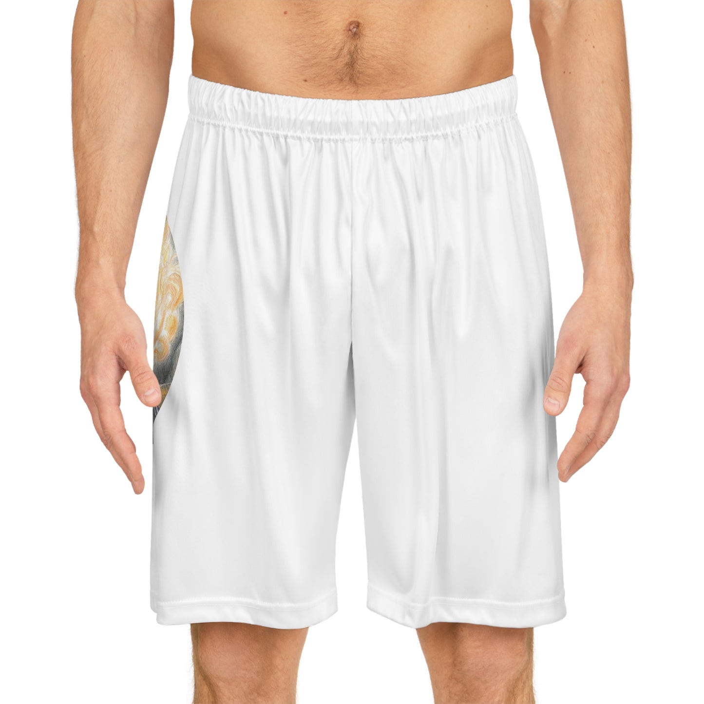 Basketball Shorts (AOP) with the Adventures of a King motif