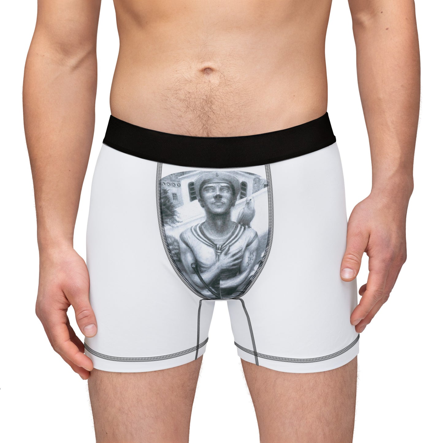 Men's Boxers (AOP) with Ready For Your Afterlife motif