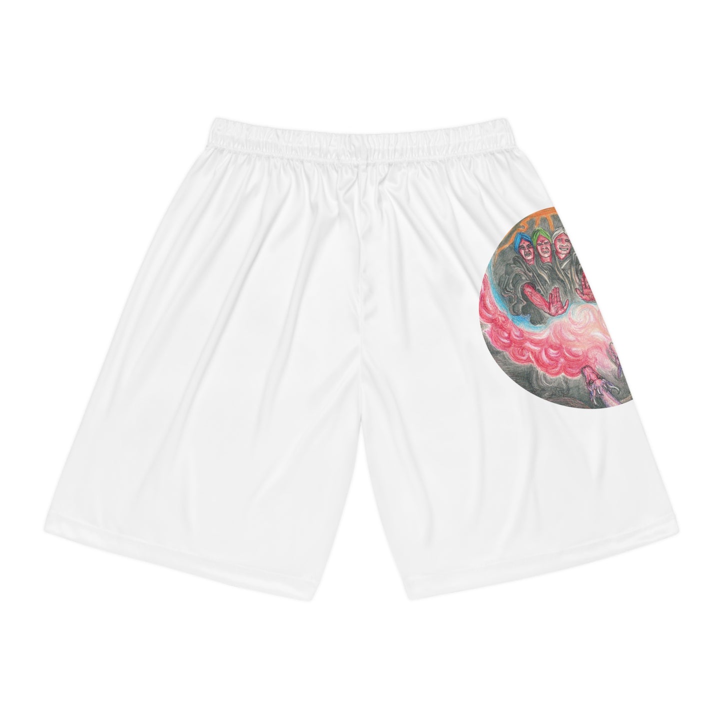 Basketball Shorts (AOP) with the Adventures of a King motif