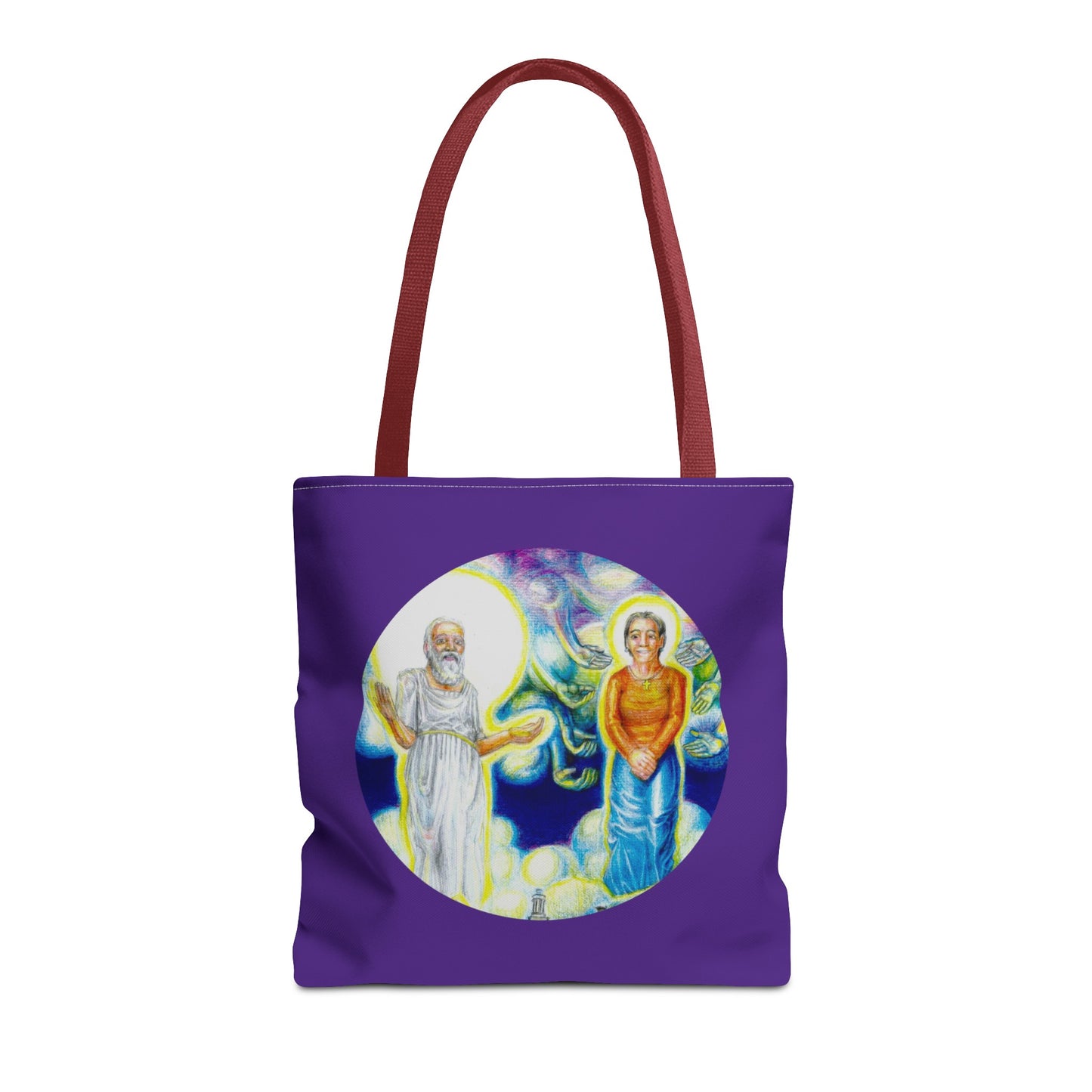 Tote Bag (AOP) with the Albionian Book of the Dead and Living motif