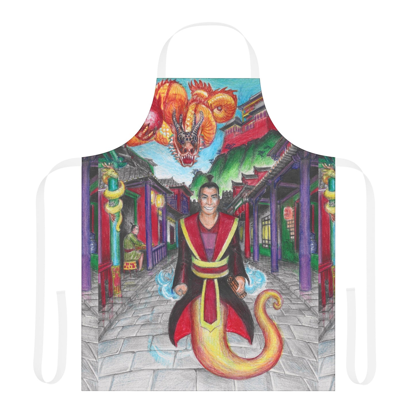 Apron, 5-Color Straps (AOP) with the Adventures of a King motif