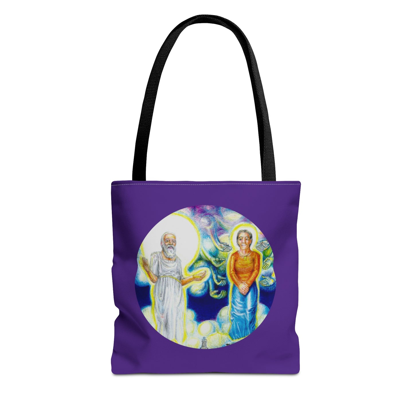 Tote Bag (AOP) with the Albionian Book of the Dead and Living motif