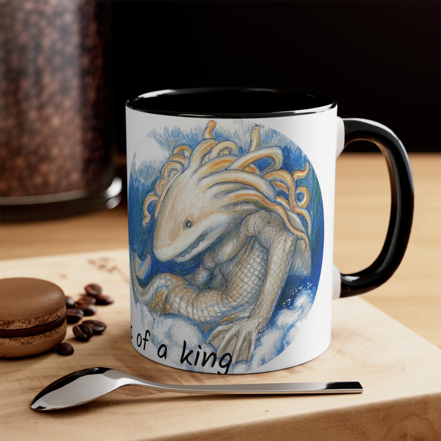 Accent Coffee Mug, 11oz with Adventures of a king motif