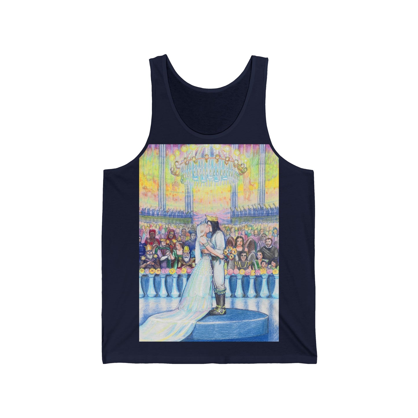 Unisex Jersey Tank with the adventures of a King motif