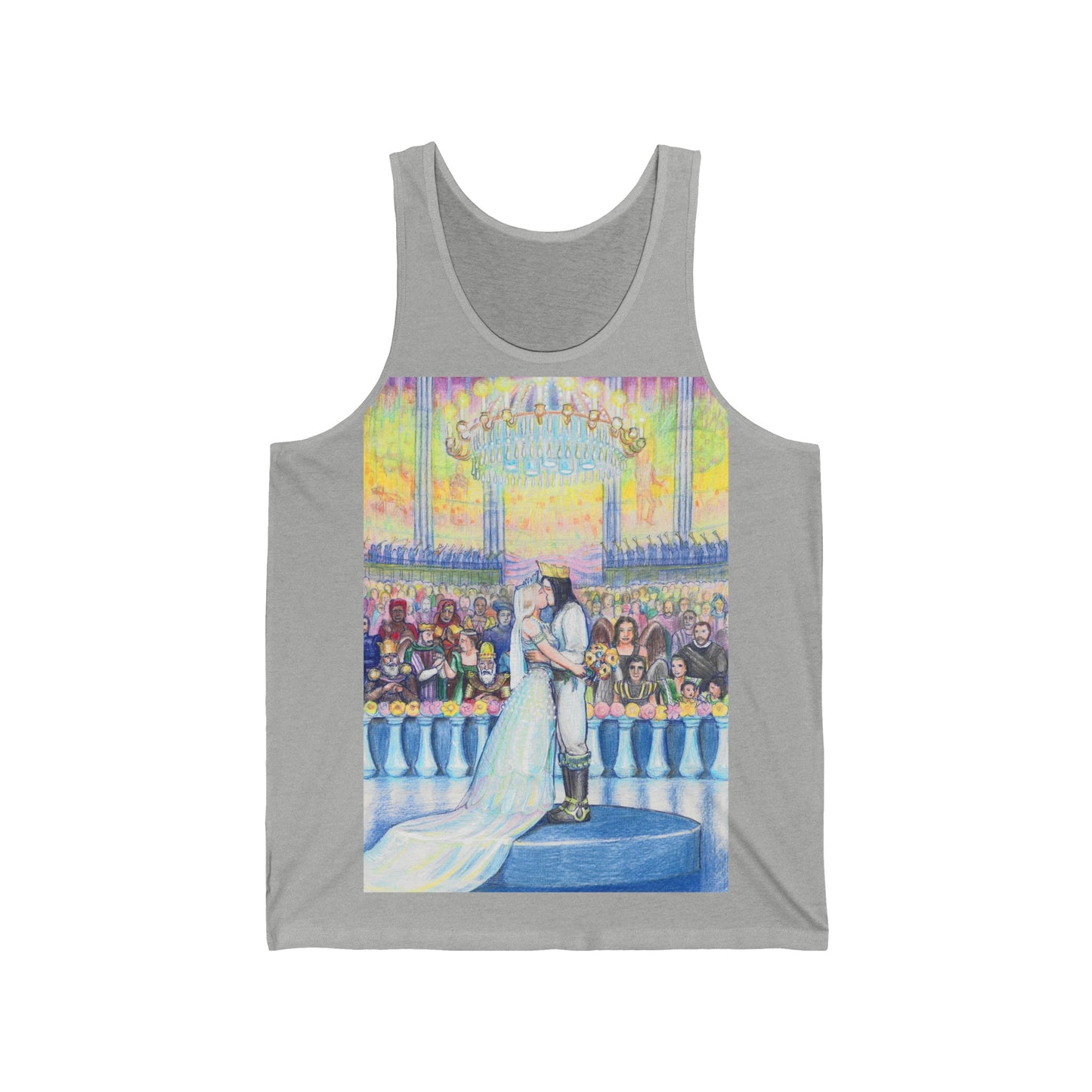 Unisex Jersey Tank with the adventures of a King motif