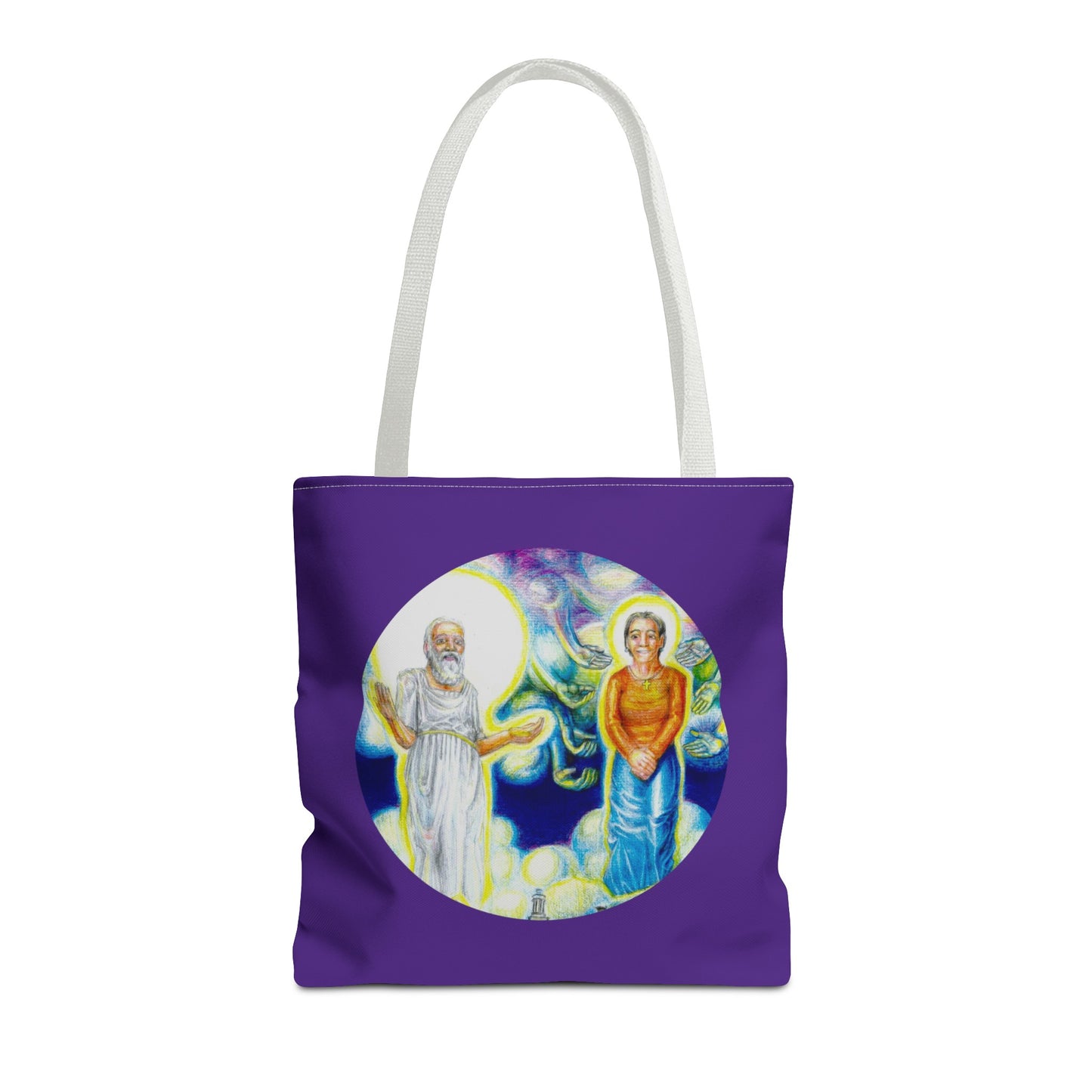 Tote Bag (AOP) with the Albionian Book of the Dead and Living motif