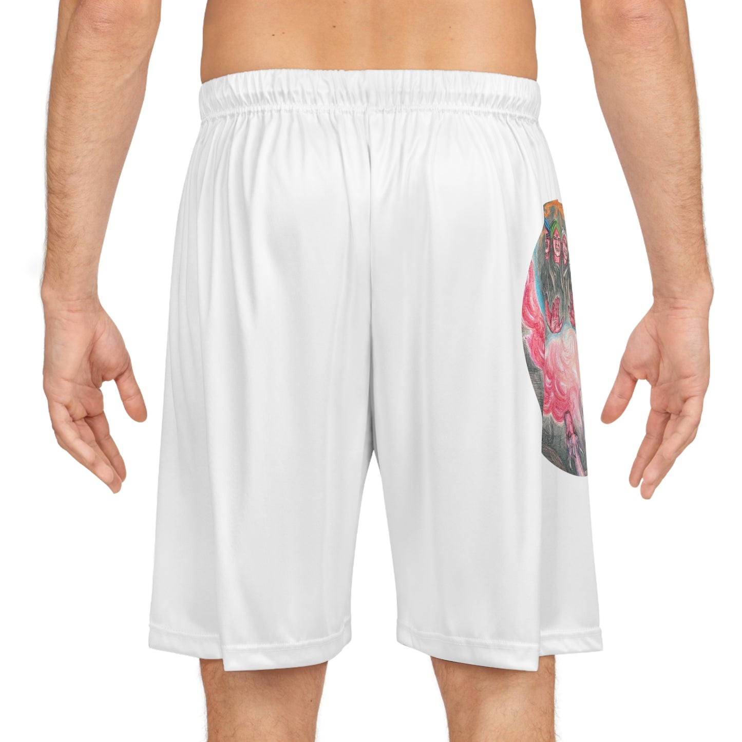 Basketball Shorts (AOP) with the Adventures of a King motif