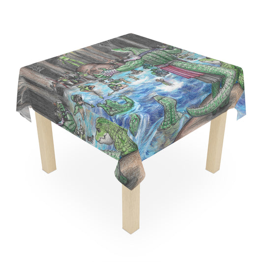 Tablecloth with the Adventures of a King motif