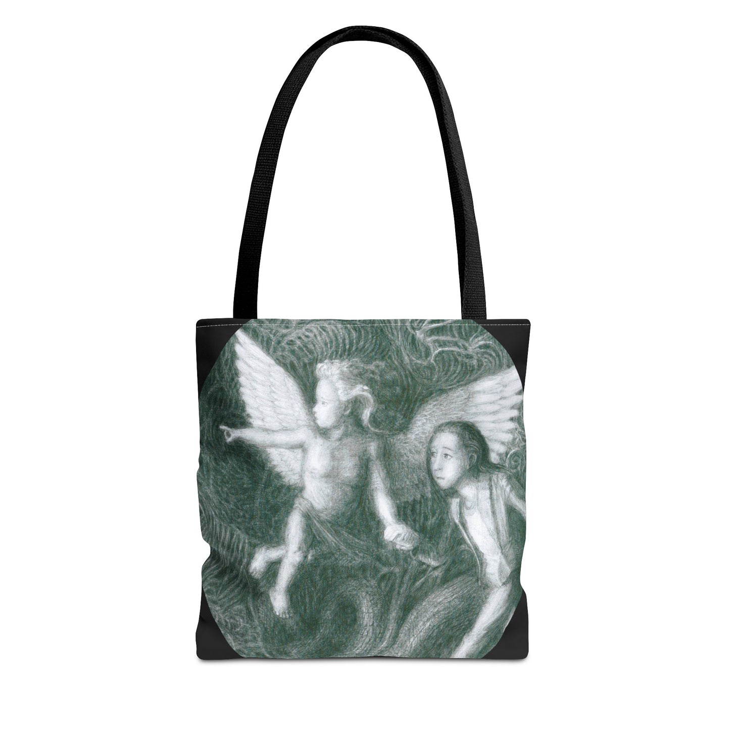 Tote Bag (AOP) with READY FOR YOUR AFTERLIFE MOTIF