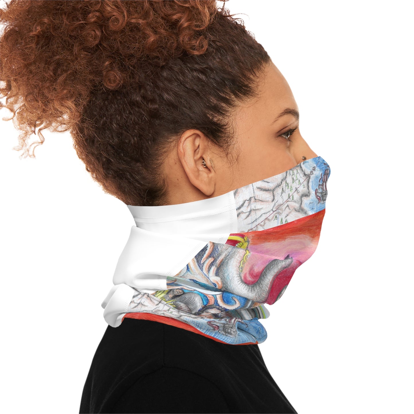 Lightweight Neck Gaiter with Adventures of a King motif