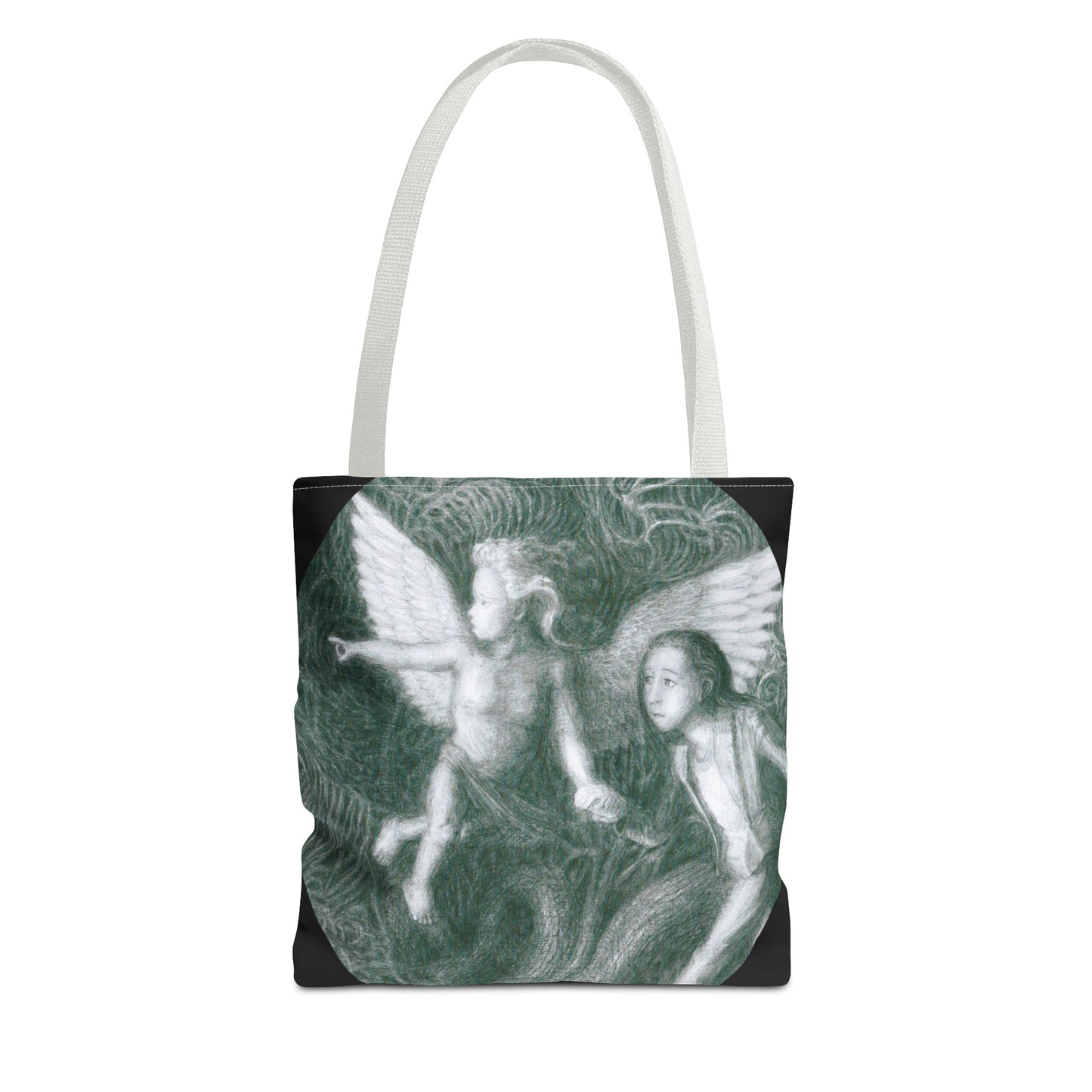 Tote Bag (AOP) with READY FOR YOUR AFTERLIFE MOTIF